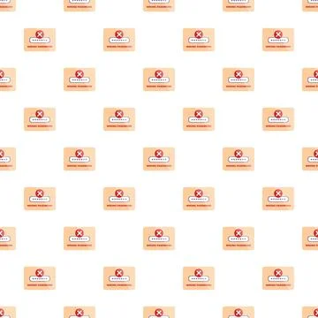Wrong password pattern security error seamless background 스톡 일러스트