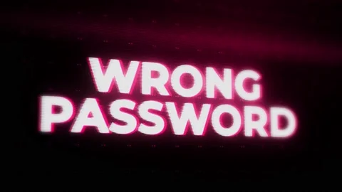 Wrong Password Warning Alert Error Message flashing on Screen, Computer system Stock Footage 218973639