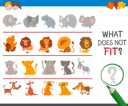 Wrong picture in a row game Stock Illustration