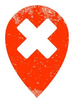 Wrong Place Scratched Icon Vector Ilustración de archivo