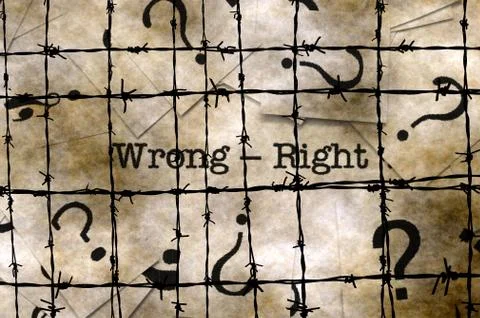 Wrong - right concept Illustrazione stock