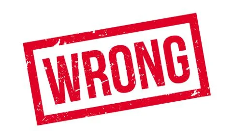 Wrong rubber stamp Stock Illustration