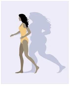 Wrong Self Image Linda Braucht (20th C. American) Computer Graphics Stock Illustration