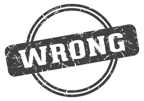 Wrong stamp Stock Illustration