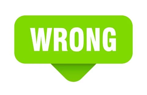 Wrong sticker. wrong sign on transparent background Stock Illustration