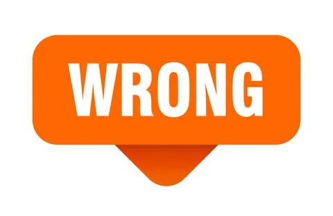Wrong sticker. wrong sign on transparent background Stock Illustration