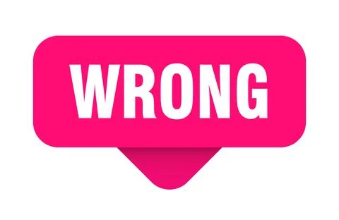 Wrong sticker. wrong sign on transparent background Stock Illustration