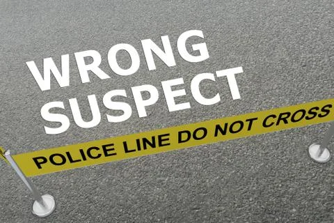 Wrong Suspect concept Stock Illustration