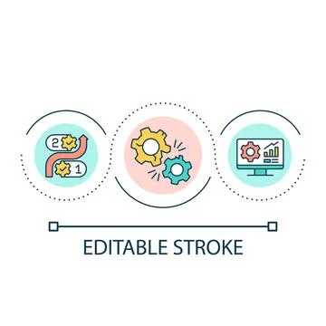 Wrong system building loop concept icon Ilustración de archivo