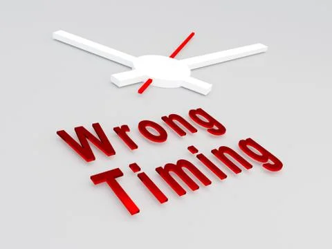 Wrong Timing concept Stock Illustration
