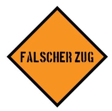 Wrong turn stamp in german Stockillustratie