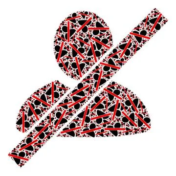 Wrong User Fractal Collage of Wrong User Icons 스톡 일러스트