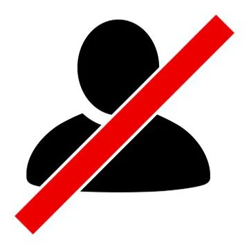 Wrong User - Raster Icon Illustration Stock Illustration