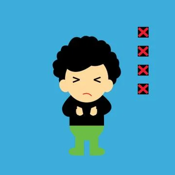 Wrong vector cartoon Stock Illustration