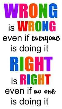 Wrong versus right Stock Illustration