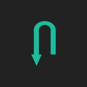 Wrong Way Arrow Icon. Illustrazione stock