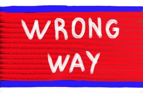 Wrong way concept Stock Illustration