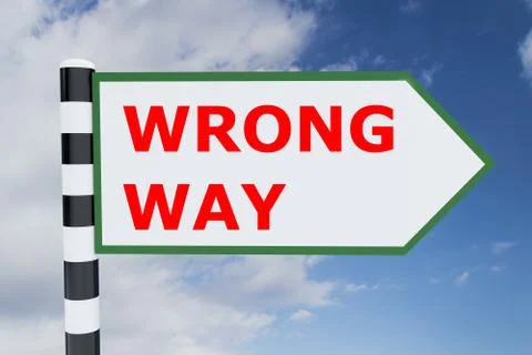 Wrong Way concept Stock Illustration
