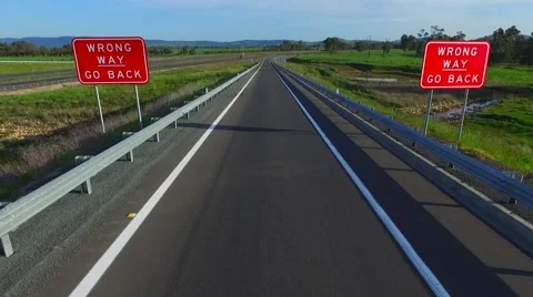 Wrong Way Go Back Stock Footage 57253708