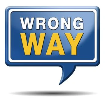 Wrong way Stock Illustration