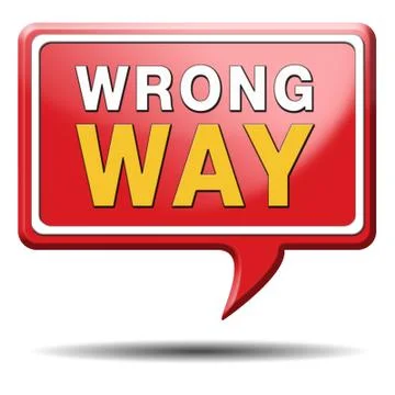 Wrong way Stock Illustration