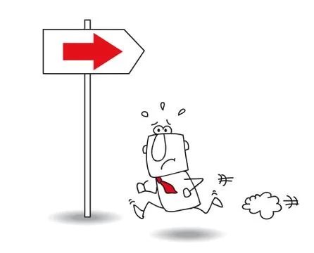 Wrong way Stock Illustration