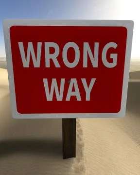 Wrong way Stock Illustration