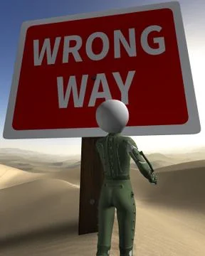 Wrong way Stock Illustration