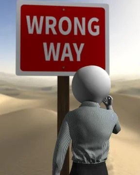 Wrong way Stock Illustration