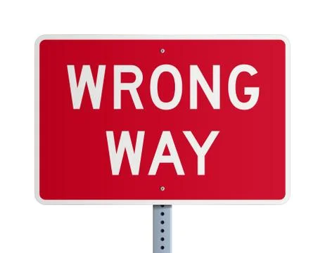 Wrong way Stock Illustration