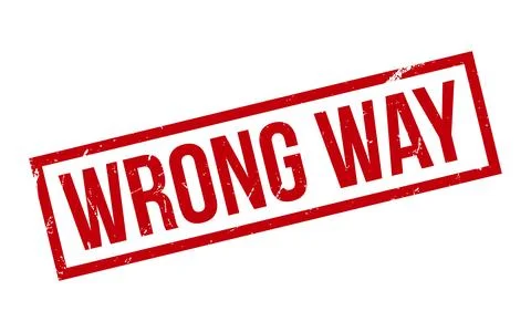 Wrong Way Rubber Stamp Seal Vector Stockillustratie