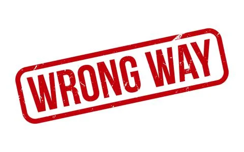 Wrong Way Rubber Stamp Seal Vector Stockillustratie
