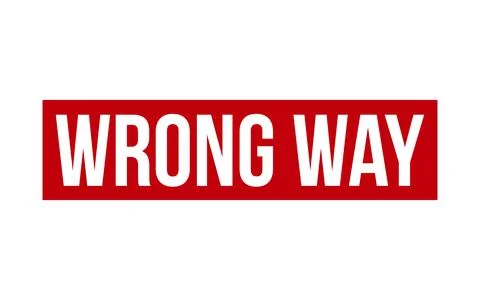 Wrong Way Rubber Stamp Seal Vector Stock Illustration