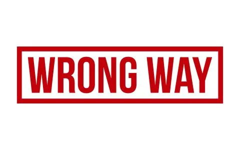 Wrong Way Rubber Stamp Seal Vector Stock Illustration