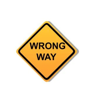 Wrong way sign Stock Illustration