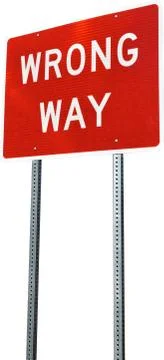 Wrong Way Sign Photos