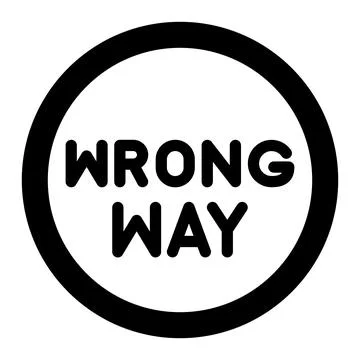 Wrong way Vector Icon Design Illustration Stock Illustration