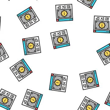 Wronge internet settings vector seamless pattern イラスト素材