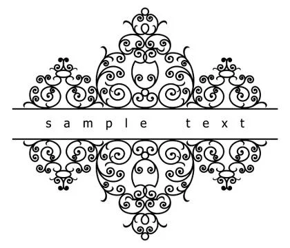 Wrought iron elements Stock Illustration