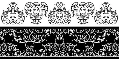 Wrought iron elements Stock Illustration