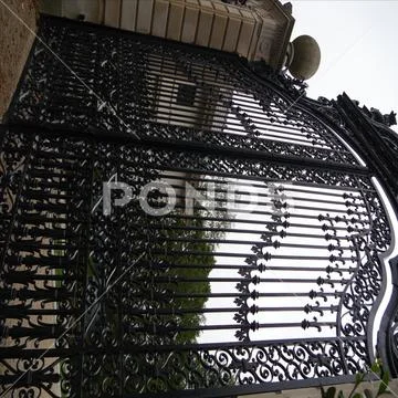 Wrought iron gate of The Breakers Mansion, Newport, Rhode Island ...