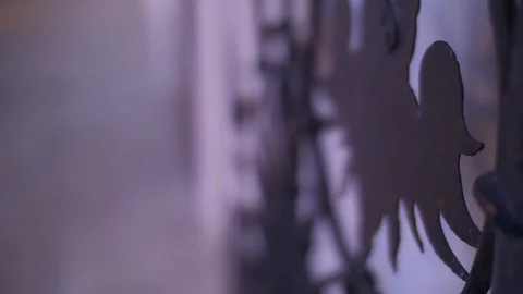 Wrought Iron Gate SlowMotion  Stock Footage 81190375