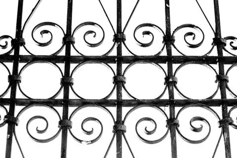 Wrought iron lattice with pattern Stock Photos