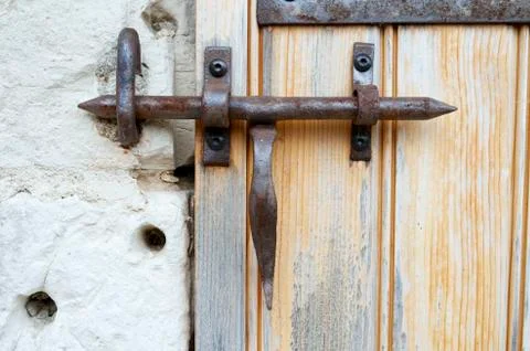 Wrought iron lock Foto stock
