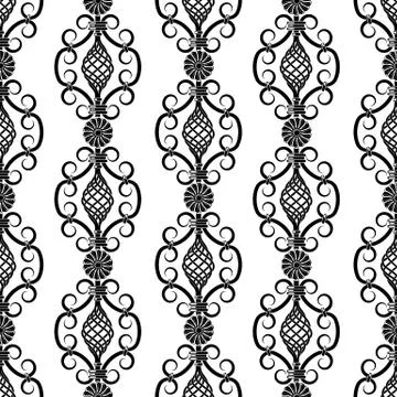 Wrought iron pattern Stock Illustration