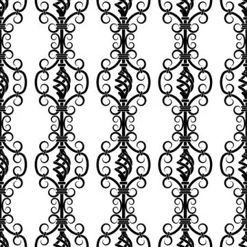 Wrought iron pattern 库存插图