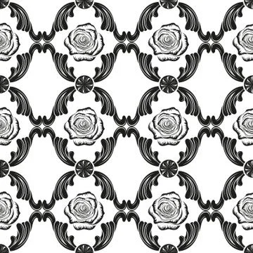 Wrought iron pattern Stock Illustration