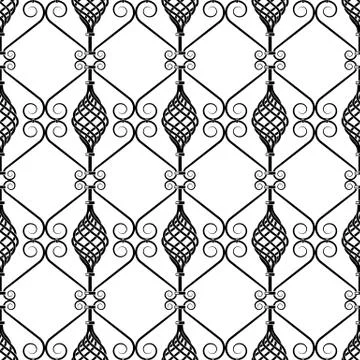 Wrought iron pattern Stock Illustration