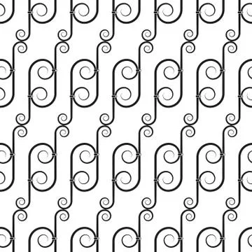 Wrought iron pattern Stock Illustration