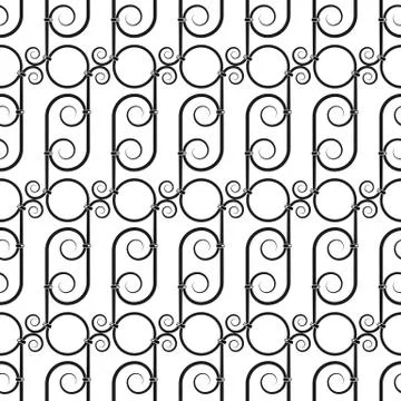 Wrought iron pattern Stock Illustration